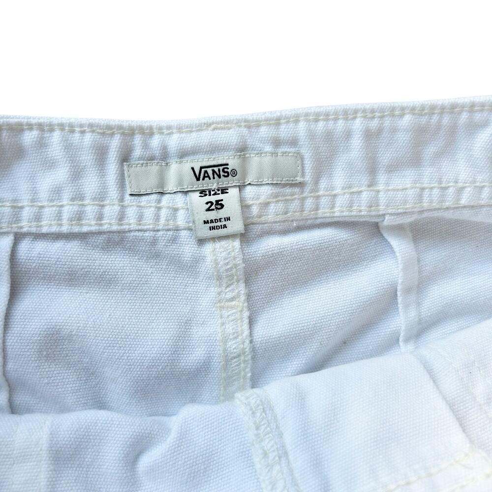 VANS White Shorts Classic Canvas Size 25 - Picture 8 of 8
